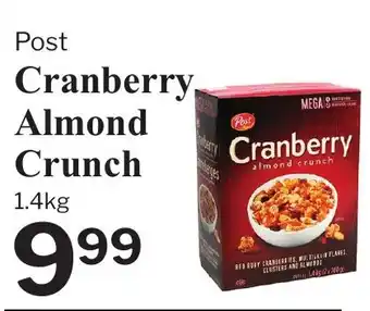 Village Food Markets Post Cranberry, Almond Crunch offer