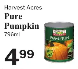 Village Food Markets Harvest Acres Pure Pumpkin offer