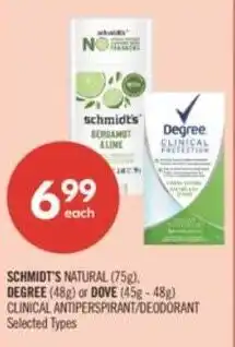 Shoppers Drug Mart Schmidt's natural, degree or dove offer