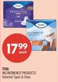 Shoppers Drug Mart Tena incontinence products offer