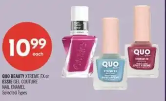 Shoppers Drug Mart Quo beauty xtreme fx or essie gel couture nail enamel offer