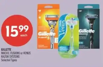 Shoppers Drug Mart Gillette mach3, fusions or venus razor system offer