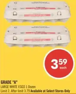 Shoppers Drug Mart Grade "a" large white eggs offer