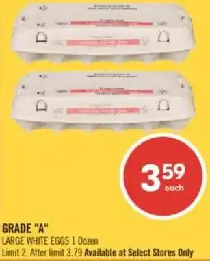 Shoppers Drug Mart Grade "a" large white eggs offer