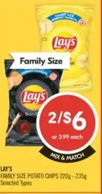 Shoppers Drug Mart Lay's family size potato chips offer