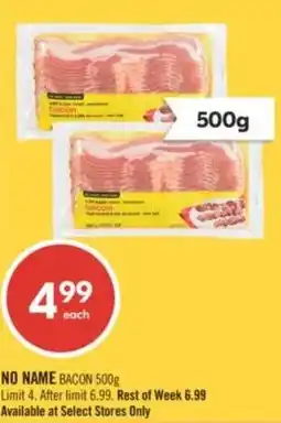 Shoppers Drug Mart No name bacon offer