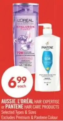 Shoppers Drug Mart Aussie, l'oréal hair expertise or pantene hair care products offer