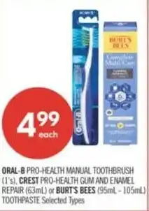 Shoppers Drug Mart Oral-B pro-health manual toothbrush offer