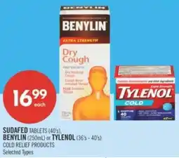 Shoppers Drug Mart Sudafed tablets, benylin or tylenol offer