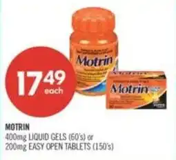 Shoppers Drug Mart Motrin offer