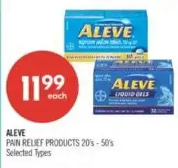 Shoppers Drug Mart Aleve pain relief products offer