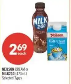 Shoppers Drug Mart Neilson cream or milk260 offer