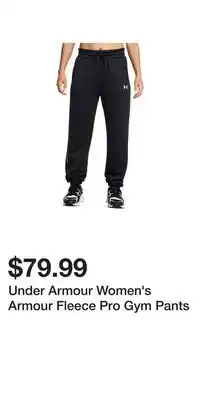 Sport Chek Under Armour Women's Armour Fleece Pro Gym Pants offer