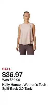 Sport Chek Helly Hansen Women's Tech Split Back 2.0 Tank offer