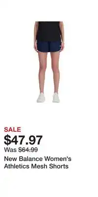 Sport Chek New Balance Women's Athletics Mesh Shorts offer