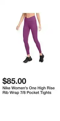 Sport Chek Nike Women's One High Rise Rib Wrap 7/8 Pocket Tights offer