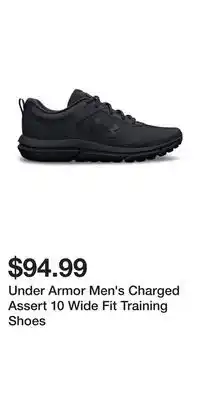 Sport Chek Under Armor Men's Charged Assert 10 Wide Fit Training Shoes offer