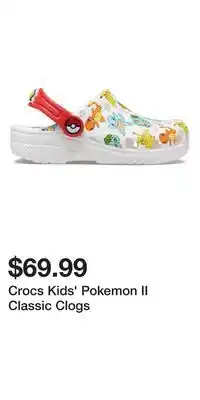 Sport Chek Crocs Kids' Pokemon II Classic Clogs offer