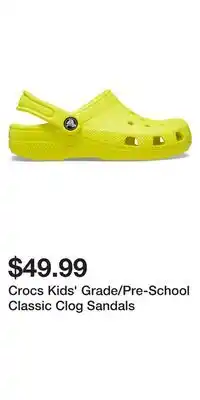 Sport Chek Crocs Kids' Grade/Pre-School Classic Clog Sandals offer