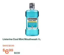 Voilà Listerine Cool Mint Mouthwash 1 L offer