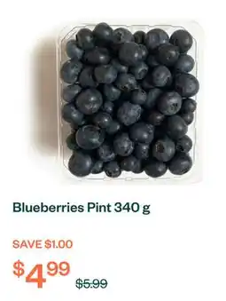 Voilà Blueberries Pint 340 g offer