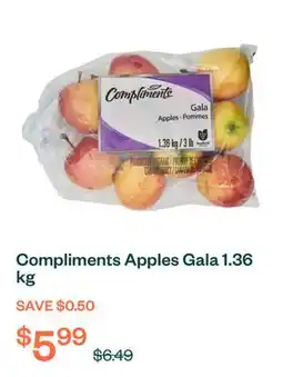 Voilà Compliments Apples Gala 1.36 kg offer