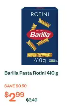 Voilà Barilla Pasta Rotini 410 g offer