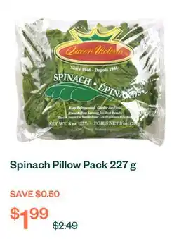 Voilà Spinach Pillow Pack 227 g offer