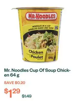 Voilà Mr. Noodles Cup Of Soup Chicken 64 g offer