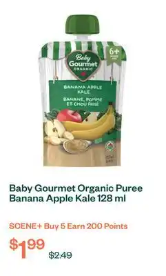 Voilà Baby Gourmet Organic Puree Banana Apple Kale 128 ml offer