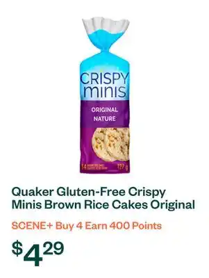 Voilà Quaker Gluten-Free Crispy Minis Brown Rice Cakes Original 127 g offer