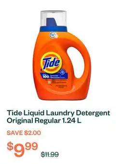 Voilà Tide Liquid Laundry Detergent Original Regular 1.24 L offer