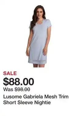 TSC Stores Lusome Gabriela Mesh Trim Short Sleeve Nightie offer