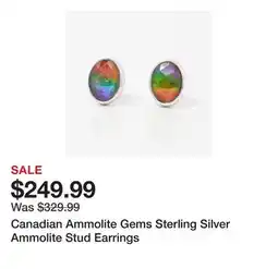 TSC Stores Canadian Ammolite Gems Sterling Silver Ammolite Stud Earrings offer