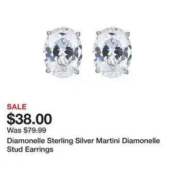 TSC Stores Diamonelle Sterling Silver Martini Diamonelle Stud Earrings offer