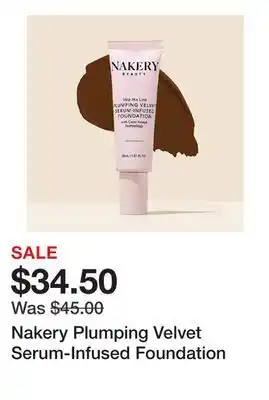 TSC Stores Nakery Plumping Velvet Serum-Infused Foundation offer