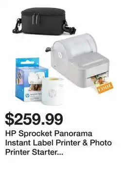 TSC Stores HP Sprocket Panorama Instant Label Printer & Photo Printer Starter Bundle - Grey offer