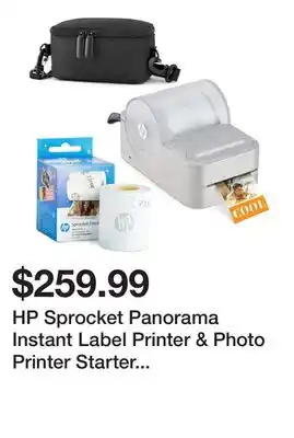 TSC Stores HP Sprocket Panorama Instant Label Printer & Photo Printer Starter Bundle - Grey offer