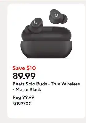 Staples Beats Solo Buds - True Wireless - Matte Black offer