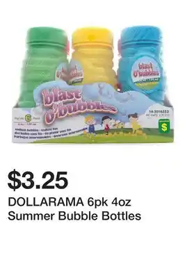 Dollarama DOLLARAMA 6pk 4oz Summer Bubble Bottles offer