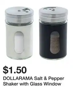 Dollarama DOLLARAMA Salt & Pepper Shaker with Glass Window offer