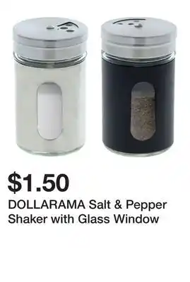 Dollarama DOLLARAMA Salt & Pepper Shaker with Glass Window offer