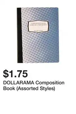 Dollarama DOLLARAMA Composition Book (Assorted Styles) offer