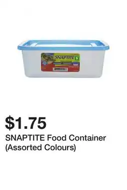 Dollarama SNAPTITE Food Container (Assorted Colours) offer