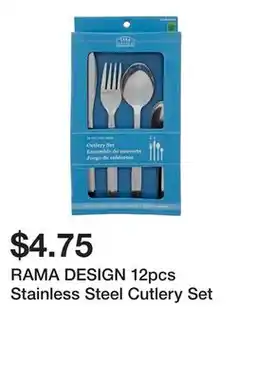 Dollarama RAMA DESIGN 12pcs Stainless Steel Cutlery Set offer