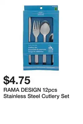 Dollarama RAMA DESIGN 12pcs Stainless Steel Cutlery Set offer