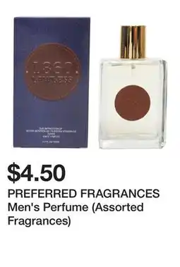 Dollarama PREFERRED FRAGRANCES Men's Perfume (Assorted Fragrances) offer