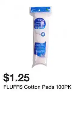 Dollarama FLUFFS Cotton Pads 100PK offer