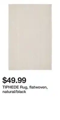 IKEA TIPHEDE Rug, flatwoven, natural/black offer