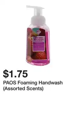 Dollarama PAOS Foaming Handwash (Assorted Scents) offer